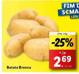 Lidl Batata Branca promoção