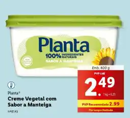 Lidl Planta Creme Vegetal com Sabor a Manteiga promoção