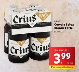 Lidl Crius Cerveja Belga Blonde Forte promoção