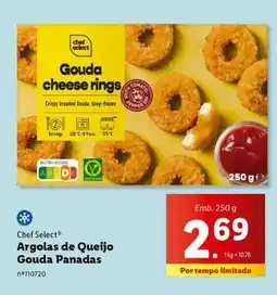 Lidl Chef Select Argolas de Queijo Gouda Panadas promoção