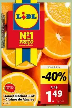 Lidl Laranja Nacional - IGP Citrinos do Algarve promoção
