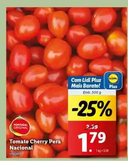 Lidl Tomate Cherry Pera Nacional promoção