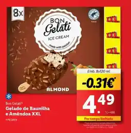 Lidl Bon Gelati Gelado de Baunilha e Amêndoa XXL promoção
