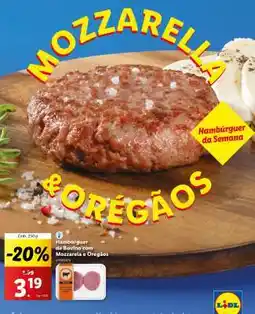 Lidl Hambúrguer de Bovino com Mozzarella e Orégãos promoção