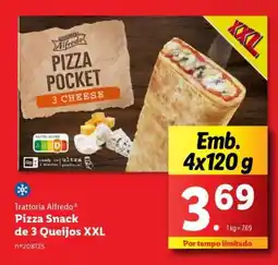 Lidl Pizza Snack de 3 Queijos XXL promoção
