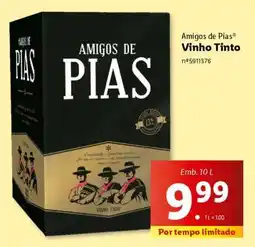 Lidl Amigos de Pias Vinho Tinto promoção