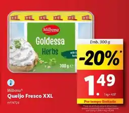 Lidl Milbona Queijo Fresco XXL promoção
