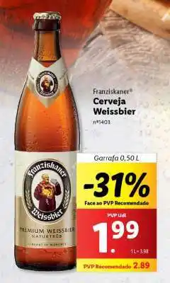 Lidl Franziskaner Cerveja Weissbier promoção