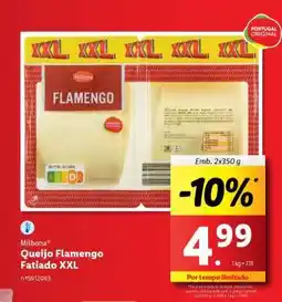 Lidl Milbona Queijo Flamengo Fatiado XXL promoção
