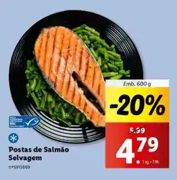 Lidl Postas de Salmão Selvagem promoção