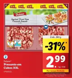 Lidl Dulano Presunto em Cubos XXL promoção