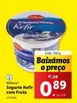 Lidl Milbona Iogurte Kefir com Fruta promoção