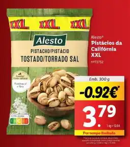 Lidl Alesto Pistácios da Califórnia XXL promoção