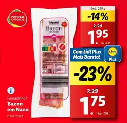 Lidl Fumadinho Bacon em Naco promoção