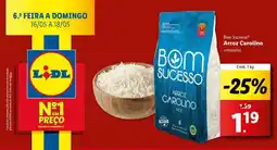 Lidl Bom Sucesso Arroz Carolino promoção