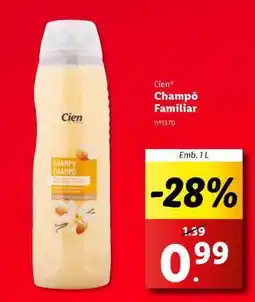 Lidl Cien Champô Familiar promoção