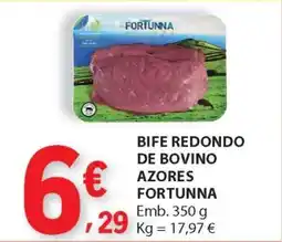 E.Leclerc Bife Redondo de Bovino Azores Fortunna promoção
