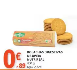 E.Leclerc Bolachas Digestivas de Aveia NutriReal promoção