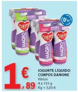 E.Leclerc Iogurte Líquido Corpos Danone promoção
