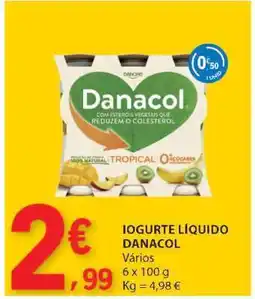 E.Leclerc IOGURTE LÍQUIDO DANACOL promoção