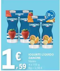 E.Leclerc Iogurte Líquido Danone promoção