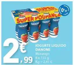 E.Leclerc IOGURTE LÍQUIDO DANONE Morango promoção