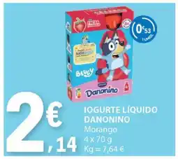 E.Leclerc Iogurte Líquido Danonino Morango promoção