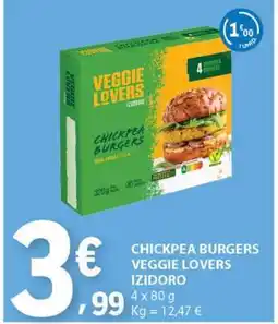 E.Leclerc Chickpea Burgers Veggie Lovers Izidoro promoção