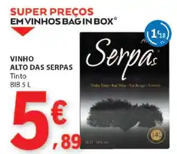 E.Leclerc Vinho Alto das Serpas Tinto BIB 5 L promoção