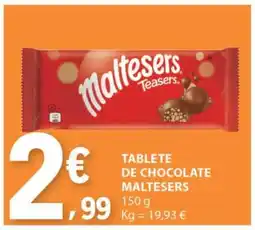 E.Leclerc TABLETE DE CHOCOLATE MALTESERS promoção