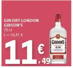E.Leclerc GIN DRY LONDON GIBSON’S promoção