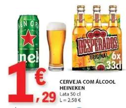 E.Leclerc CERVEJA COM ÁLCOOL HEINEKEN promoção