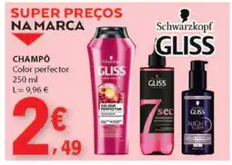 E.Leclerc Schwarzkopf Gliss Champô Color Perfector promoção