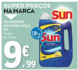 E.Leclerc Sun Detergente Máquina Loiça Pó Limão promoção