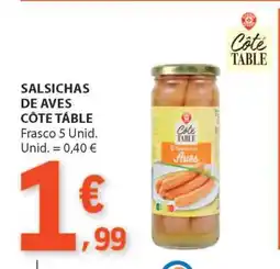 E.Leclerc Salsichas de Aves Côté Table promoção