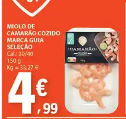 E.Leclerc Miolo de Camarão Cozido Marca Guia Seleção promoção