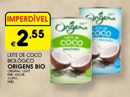 Meu Super Leite de coco biológico origens bio original/light promoção