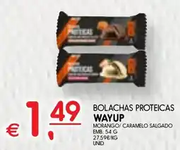 Meu Super Bolachas proteicas wayup morango/ caramelo salgado promoção