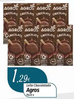 Miranda Supermercados Leite Chocolatado Agros Pack 4 promoção