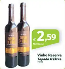 Roque Supermercados Vinho Reserva Tapada D'Elvas promoção
