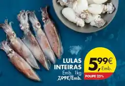 Pingo Doce Lulas Inteiras promoção