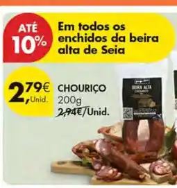 Pingo Doce Chouriço promoção