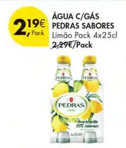 Pingo Doce Água c/Gás Pedras Sabores Limão Pack 4x25cl promoção