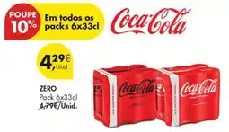 Pingo Doce Coca Cola Zero Pack 6x33cl promoção