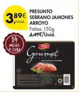 Pingo Doce PRESUNTO SERRANO JAMONES ARROYO promoção