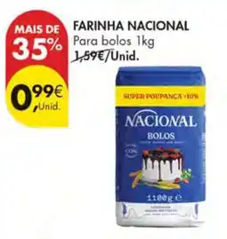 Pingo Doce FARINHA NACIONAL Para bolos 1kg promoção