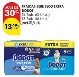 Pingo Doce FRALDAS BEBÉ SECO EXTRA DODOT promoção