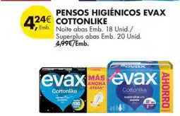 Pingo Doce Pensos Higiénicos Evax Cottonlike promoção
