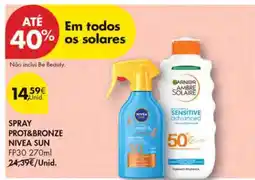 Pingo Doce SPRAY PROT&BRONZE NIVEA SUN FP30 270ml promoção