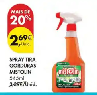 Pingo Doce Spray Tira Gorduras Mistolin promoção